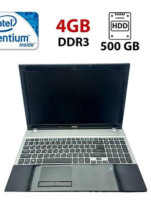 Ноутбук б-класс acer aspire v3-531 / 15.6" (1366x768) tn / intel pentium b960 (2 ядра по 2.2 ghz) / 4 gb ddr3 / 500 gb hdd / intel