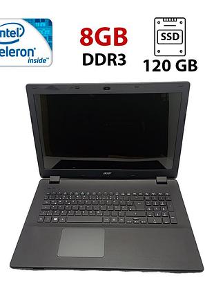 Ноутбук acer aspire es1-711 / 17.3" (1600x900) tn / intel celeron n2940 (4 ядра по 1.83 - 2.25 ghz) / 4 gb ddr3 / 120 gb ssd /