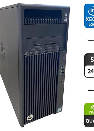 Рабочая станция hp z440 workstation tower / intel xeon e5-2683 v3 (14 (28) ядер по 2.0 - 3.0 ghz) / 64 gb ddr4 / 240 gb ssd /