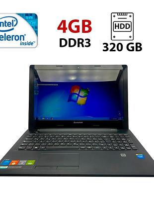 Ноутбук lenovo g50-30 / 15.6" (1366x768) tn / intel celeron n2830 (2 ядра по 2.16 - 2.41 ghz) / 4 gb ddr3 / 320 gb hdd / intel hd