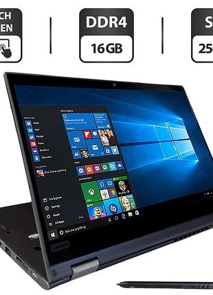 Ультрабук-трансформер lenovo thinkpad x13 yoga gen 1 / 13.3" (1920x1080) ips touch / intel core i5-10310u (4 (8) ядра по 1.7 - 4.4