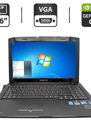 Ноутбук medion akoya p6624 / 15.6" (1366x768) tn / intel core i3-370m (2 (4) ядра по 2.4 - 2.5 ghz) / 6 gb ddr3 / 750 gb hdd /