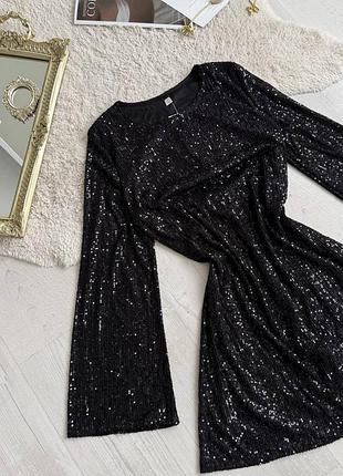 Сияющее новогоднее женское платье с пайетками ✨ есть видео!