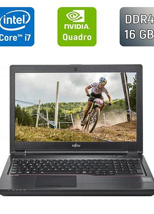 Мобільна робоча станція б-клас fujitsu celsius h780 / 15.6" (1920x1080) ips / intel core i7-8750h (6 (12) ядер по 2.2 - 4.1 ghz) /