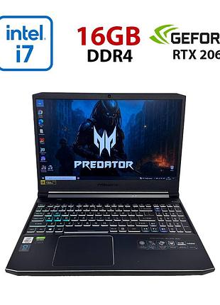 Игровой ноутбук acer predator helios ph315-53 / 15.6" (1920x1080) ips / intel core i7-10750h (6 (12) ядер по 2.6 - 4.8 ghz) / 16