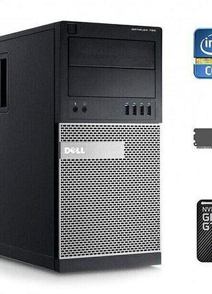 Ігровий пк dell optiplex 790 tower / intel core i7-2600 (4 (8) ядра по 3.4 - 3.8 ghz) / 16 gb ddr3 / 240 gb ssd + 1000 gb hdd /