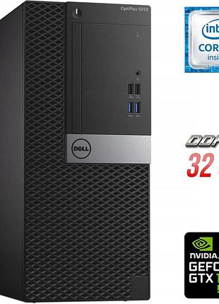 Ігровий пк dell optiplex 5050 tower / intel core i7-6700 (4 (8) ядра по 3.4 - 4.0 ghz) / 32 gb ddr4 / 500 gb ssd + 1000 gb hdd /