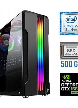 Игровой пк tower / intel core i5-8500 (6 ядер по 3.0 - 4.1 ghz) / 16 gb ddr4 / 500 gb ssd / nvidia geforce gtx 1660 super, 6 gb