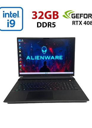 Игровой ноутбук dell alienware m18 r1 / 18" (2560x1600) ips / intel core i9-13900hx (24 (32) ядер по 2.2 - 5.4 ghz) / 32 gb ddr5 /