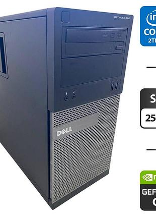 Компьютер dell optiplex 390 tower / intel core i7-2600 (4 (8) ядра по 3.4 - 3.8 ghz) / 16 gb ddr3 / 256 gb ssd / nvidia geforce gt