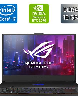 Игровой ноутбук asus rog zephyrus gx701g / 17.3" (1920x1080) ips / intel core i7-9750h (6 (12) ядер по 2.6 - 4.5 ghz) / 16 gb ddr4