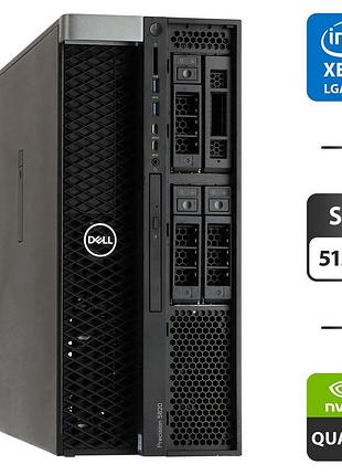 Робоча станція dell precision 5820 tower / intel xeon w-2123 (4 (8) ядра по 3.6 - 3.9 ghz) / 64 gb ddr4 / 512 gb ssd / nvidia