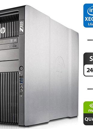 Рабочая станция hp z820 workstation tower / 2x intel xeon e5-2658 v2 (10 (20) ядер по 2.4 - 3.0 ghz) / 64 gb ddr3 / 240 gb ssd /