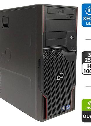 Рабочая станция fujitsu celsius m720 tower / intel xeon e5-1620 (4 (8) ядра по 3.6 - 3.8 ghz) / 16 gb ddr3 / 256 gb ssd + 1000 gb