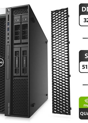 Робоча станція dell precision 5820 tower / intel xeon w-2123 (4 (8) ядра по 3.6 - 3.9 ghz) / 32 gb ddr4 / 512 gb ssd / nvidia