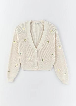 Укорочений в'язаний кардиган only, светрик на ґудзиках, короткий кардиган