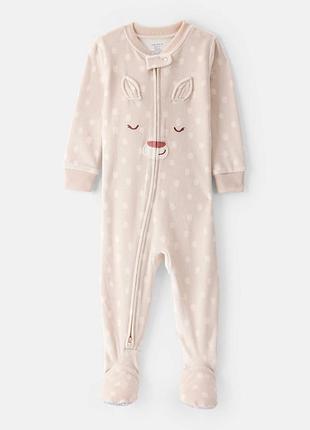 Детский комбинезон человечек микрофлис флисовый теплый 18м 80 см carters картерс для девочки