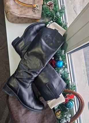 Кожаные деми сапожки