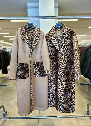 Роскошная фирменная итальянская шуба пальто двусторонняя rinascimento m.