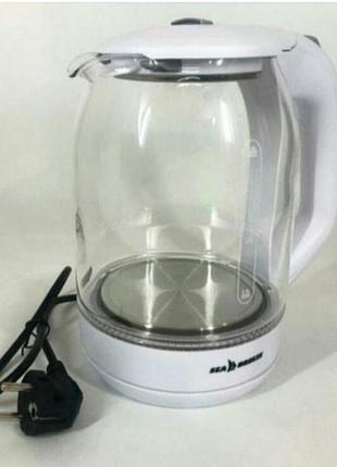 Скляний електрочайник електричний чайник 1,8л з підсвічуванням