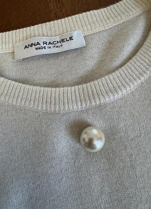 Кофта кашемірова з великими перлинами з коротким рукавом