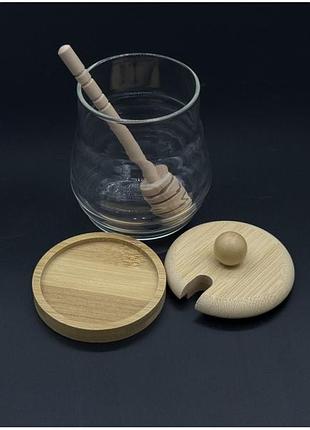 Емкость для хранения меда с ложкой