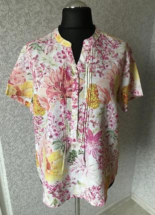 Чудесная, женская 💯%тонкий лён, блуза, туника, кофточка.