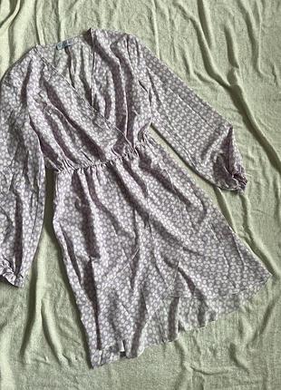 Платье на запах vovk мини в горошек горох на запах