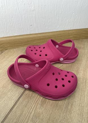 Шльопанці рожеві крокси сабо для дівчинки 12 13 м