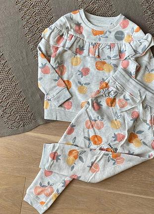 Теплий спортивний нарядний костюм на дівчинку 3-4 роки george утеплений