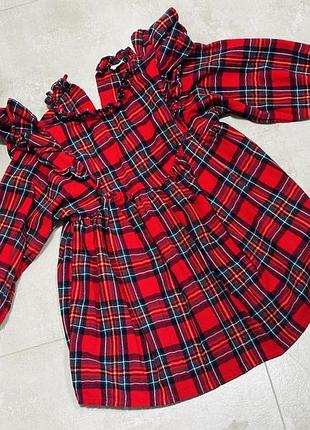 Детский новогодний костюм красного платья и свитер 4 р