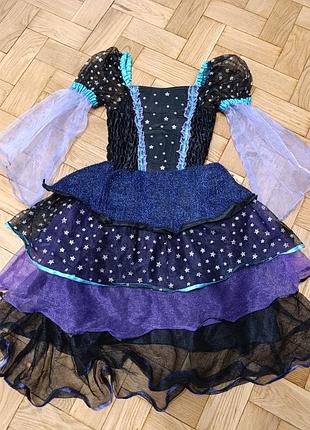 Карнавальна сукня для дівчаток 5_8р. плаття зірка,зірочка ,нічка , чаклунка,фея ,ніч красива сукня для дівчаток