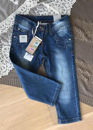Нові італійські нарядні джинси на дівчинку 3 роки ido зі стразами