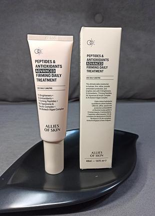 Пептидний антиоксидантний крем allies of skin peptides &amp; antioxidants advanced firming daily treatment, 48 мл