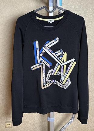 Черный свитшот kenzo с графическим принтом р.s