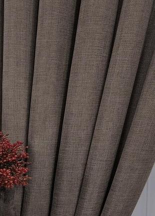 Ткань для штор лен мешковина. шторная ткань цвет капучино