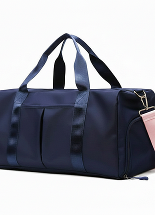Нова синя з рожевим спортивна сумка для подорожей