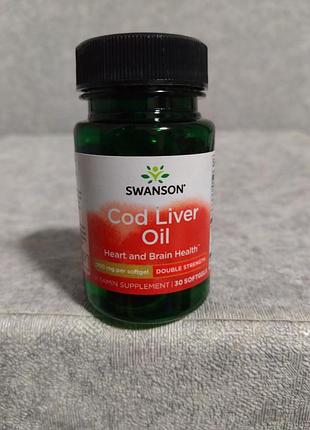 Swanson, жир из печени трески 30 капсул