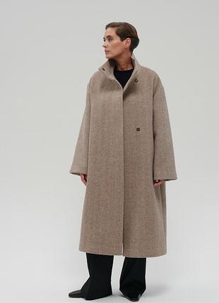 Пальто з коміром стійкою marcona wool angora