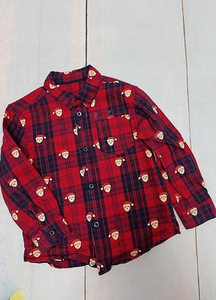 Рубашка новогодняя 3-4 года
