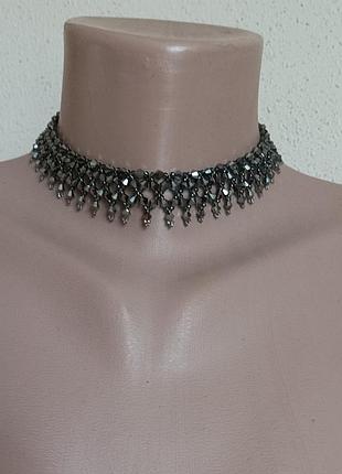 Колье вечернее ручной работы