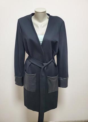 Красивый брендовый трикотажный кардиган-жакет на запах