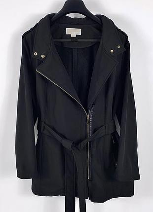 Жіноча куртка косуха з капюшоном кишенями та поясом michael kors розмір xxl