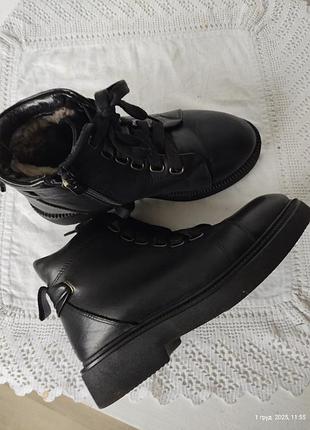 Очень теплые зимние ботинки кожа