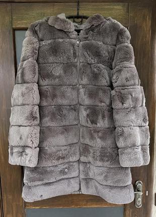 Натуральна шуба із кролика рекс