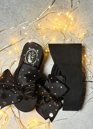 Капці на платформі з бантами