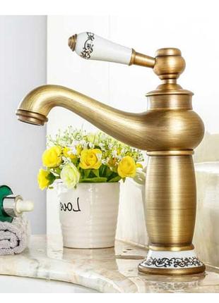 Смеситель для раковины ( умывальника) art design 0169-3 бронза