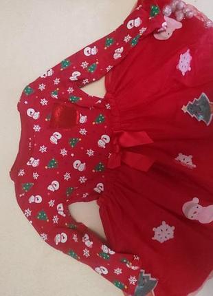 Платье для девочки 2-3 года, новогоднее