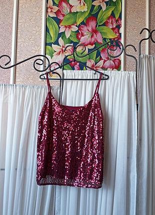 Красива святкова бордова блуза з паєтками george.