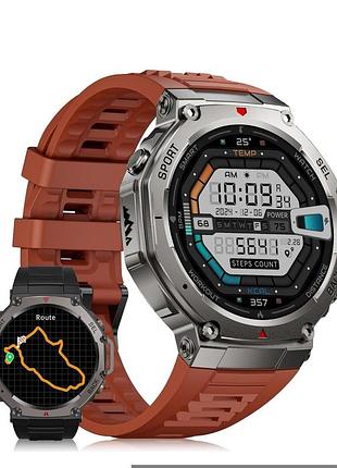 Чоловічий смарт-годинник lige dm3 з gps-навігацією, корпус зі сплаву, водонепроникний спортивний годинник 5 ат